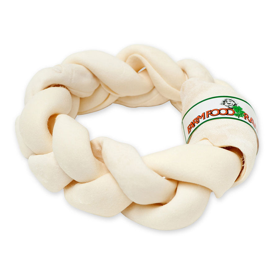 Farm Food Rawhide Dental Braided Donut